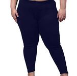 Pandawears Reg/Plus Size Ankle Leggings - Stretch Fit (7Xl, Navy, Women's)