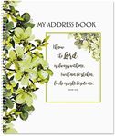 Current Faith Large Print Address Book, 56 Pages, Big 7 inch by 8-1/2 inch, Spiral-Bound, Easy Reading Legible Print Forms