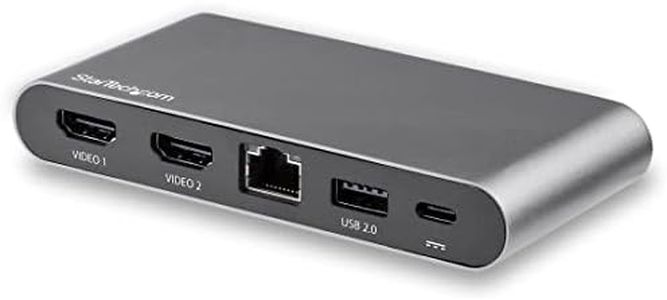StarTech.com DK30C2HAGPD USB C Dock, 4K Dual Monitor HDMI Display, Mini Laptop Docking Station