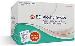 BD Medical 326895 Alcohol Wipes, 70% Isopropyl Alcohol, Pack of 1200