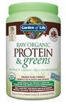 Garden of Life Raw Organic Protein & Greens - Chocolate 610.0 Gram Chocolate. Packed with 20g of protein, 6 veggies and 1g sugar. A delicious protein boost from organic sprouted brown rice, organic pea & organic chia, plus a blend of nutrient-rich greens. Gluten free, made without dairy or soy ingredients, vegan