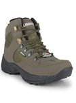 Liberty Freedom SHIKHARPRM Lacing Safety Shoes for Men with PU Upper | EVA Sole | Padded Foam Insole| Anti-Skid | Shock Absorber | Water Resistance | Comfortable for All Weather (Green - 7)