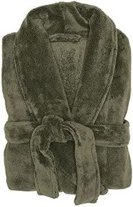 Bambury Microplush Bath Robe, Olive, Large/X-Large