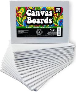 20 Pack Paint Canvases for Painting 5x7 Blank Art Canvases for Painting Multipack Panels Paint Painting Supplies Painting Canvas Art Media Small Canvases for Painting Flat Art Board Canvas Panel