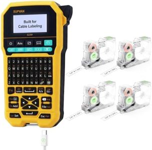 SUPVAN G15M Keyboard&Bluetooth Label Maker Machine with 4 Continuous Tapes