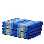 Leewadee Trifold Mattress Standard – Comfortable Thai Massage Pad, Foldable Floor Mattress Filled with Kapok, Perfect to Use as a Sleeping Mat 200 x 70 cm, Blue