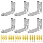 6Pcs of Fire Extinguisher Hook for Wall, TANOASN Iron Fire Extinguisher Bracket Set with 18Pcs Expansion Screws, Mounts & Holder for 4Kg Fire Extinguisher (Silver)