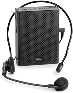 Portable Mini Voice Amplifier, Built-in Rechargeable Wired Portable Microphone and Speaker with Waist-Band, Bluetooth Megaphone PA System Supports MP3, Aux for Teachers, Trainers, Presenters