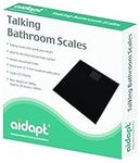 Aidapt Talking Bathroom Scale Ideal for Partially Sighted/Blind, Clearly announces weight (Black)