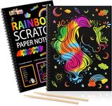 3-10 Year Old Girls Gifts, Scratch Art Unicorn Gifts for Girls Toys for 3-12 Year Old Girls Toys Age 3-12 Easter Gifts for Kids Gifts for 3-9 Year Old Girls Birthday Presents Craft Kits for Kids Toys