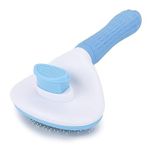 Episkey Pets Self Cleaning Slicker Brush, Pet Massaging Tool, Grooming Brush for Dogs & Cats Cleaning Slicker Brushes for Pet Massage-Self Cleaning Removes Tangled Hair (PGB BLUE)