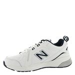 New Balance mens 608 V5 Casual Comfort Cross Trainer, White/Navy, 8.5 W