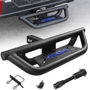 OTHOWE Drop Down Trailer Hitch Step for 2-Inch Hitch Receivers, 6" Wide Heavy-Duty Carbon Steel Tow Hitch Step with Extended Lock Pin, Universal Rear Bumper Step for Truck SUV RV Car Van