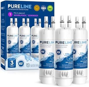 Pureline EDR1RXD1 Water Filter Replacement for Everydrop® Filter 1, W10295370A, P8RFWB2L, P4RFWB, EDR1RXD1B, Kenmore® 46-9081, 46-9930 Refrigerator Water Filter (3 Pack)