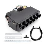 Saihisday 12V Car Truck Under Dash, A/C Air Conditioning Evaporator Assembly, Under-Dash A/C Heat + Cool Unit, 3 Speed 6 Ports for Car Truck