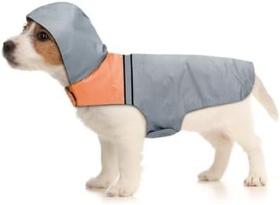 Dog Raincoat with Reflective Strip, Ultra Light Breathable Waterproof Dog Rain Jacket, Adjustable Waterproof Dog Raincoat with Hood, Suitable for Small, Medium, and Large Dogs (S)