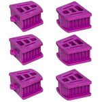 6 Large Purple Autoclave Mouth Props Dental Silicone Bite Blocks
