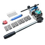 Zoomtools 45 Degree Brake Tube Flare Tool Brake Pipe Flaring Kit for 3/16", 1/4", 5/16", 3/8" Tube Size Double Flare, Single Flare & Bubble Flare