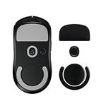 kwmobile Mouse Feet Replacement Compatible with Logitech G PRO X Superlight 2 Computer Mouse Skates Sticker - Black