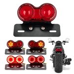 Vagary 40-LED 40W Motorcycle Tail Light Integrated Running Lamp Brake & Turn Signal Light with License Plate Bracket for Harly Motorcycle Street Bike | black