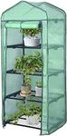 WOLTU Garden Greenhouse Plastic Tomato Greenhouse Vegetable Fruit Flower Plant Shed with Strong Reinforced Cover 69x49x158cm Green GWH00402gn