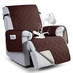 VANSOFY 100% Waterproof Recliner Chair Covers, Recliner Cover Non-Slip Dog Chair Cover Furniture Protector Washable Slipcover with Pocket, Elastic Straps for Pets, Dogs(Coffee, 30")