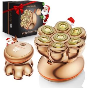 MAXGROOM PRO Head Shavers for Bald Men, Upgraded 7D Shaving Head Blade,55% Increase in Battery Capacity,7500-8800Rpm Mens Head Shaver,IPX6 Waterproof,Ergonomic Design,Type-C Charging(Gold, PRO)