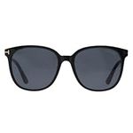 Tom Ford Grey Oval Unisex Sunglasses FT0972-K 01A 56, Black, 56