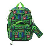 Minecraft Creeper TNT Kids 16" Backpack and Lunch Bag 5 Piece Set