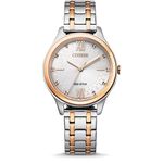 CITIZEN Women's Analogue Eco-Drive Watch with Stainless Steel Strap EM0506-77A