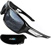 FLEX RIG– LARGE Polarized Sunglasses for Men, Ultra Tough & Lightweight TR90 Frame w/anti glare UV protection lenses. Fashionable Sports Sunglasses for biking skiing softball driving fishing baseball