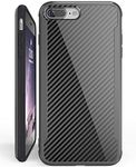 Nicexx Designed for iPhone 7 Plus Case/Designed for iPhone 8 Plus Case with Carbon Fiber Pattern, 12ft. Drop Tested, Wireless Charging Compatible - Black