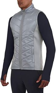 TCA Men's Excel Runner Walking Hiking Lightweight Padded Vest with Zipped Pockets - Sleet, X-Large