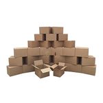 Moving Boxes Economy Value Kit For 2 Bedrooms - 30 Moving Boxes, Moving Supplies & Packing Tape.