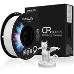 Creality ABS Filament 1.75 mm, Official 3D Printer Filament ABS No-Tangling, Strong Bonding and Overhang Performance Dimensional Accuracy +/-0.03mm, 1kg(2.2lbs)/Spool (White)