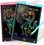 KTEBO 2 Pack 10 Inch LCD Writing Tablet for Kids - Drawing Tablet for Kids Toys, Preschool Toys & Toddler Travel Essential Toys, Christmas Stocking Stuffers for Kids