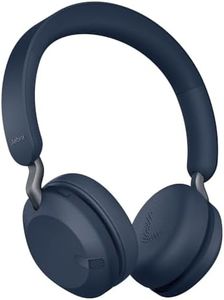 Jabra Elite 45h, Navy – On-Ear Wireless Headphones with Up to 50 Hours of Battery Life, Superior Sound with Advanced 40mm Speakers – Compact, Foldable and Lightweight Design