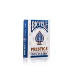 BICYCLE F44100 Prestige 100% Plastic Profesional Poker Playing Cards. Casino Quality, 62. 5 x 88 mm(Assorted colors )