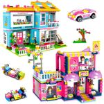 Friends House Toy Building Set, 1655 Pcs Friendship House and Hair Salon Building Blocks Sets with Car & Storage Box, Creative Roleplay Building Toys for Kids Boys Girls Age 6-12 Years Birthday Gift