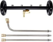 Pioneer 16 Inch Dual-Function Undercarriage Cleaner, Surface Cleaner for Pressure Washer, Underbody Car Wash Water Broom with 2 Piece Extension Wand and 90 Degree Angled Wand