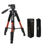 ZOMEI Q111 55" Professional Compact Lightweight Travel SLR Camera Tripod for Canon Nikon Sony DSLR Camera Video with Carry Case (Orange)