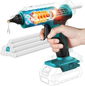 Hot Glue Gun 100W Compatible with Makita Battery BL1860B BL1850B BL1840B BL1830B 18V, Fast Heating Glue Gun with 12 PCS Glue Sticks (No Battery)