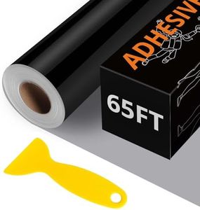 HTVRONT Glossy Black Permanent Vinyl Roll, 12" x65FT, for Crafts Projects