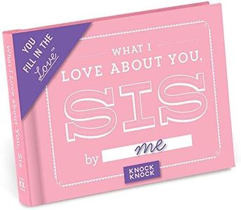 Knock Knock What I Love about You, Sister Fill in the Love Book Fill-in-the-Blank Gift Journal, 4.5 x 3.25-inches