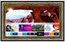 TV in Disguise Framed Mirror, compatible with a Samsung Q60 Smart LED TV - supplied with TV (55 inch, Antique Silver Gold Ornate)