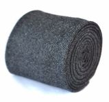 Frederick Thomas plain dark grey 100% wool tie