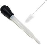 Turkey Baster Set, Turkey Injector Syringe with Cleaning Brush, Syringe Baster for Cooking - 11.5 inch Baster with Measurments for BBQ Grill Baking Kitchen Cooking…