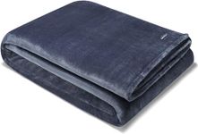 Nautica - Queen Blanket, Super Soft Plush Fleece Bedding, Warm & Cozy Home Decor (Solid Navy, Queen)