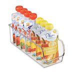 iDesign Divided Fridge Organiser, Stackable Storage Container, Small BPA-free Clear Drawer Organizer for Kitchen, Fridge and Refrigerator, Practical Organization for Kitchen