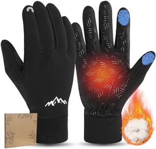 Pixel Panda Winter Gloves for Men Women Warm Touchscreen Gloves for Cold Weather Thin Water-Resistant Windproof Non-Slip Gloves for Cycling, Driving, Running, Hiking